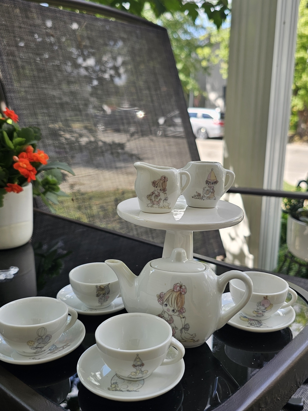 Porcelain White Children's Tea Set by